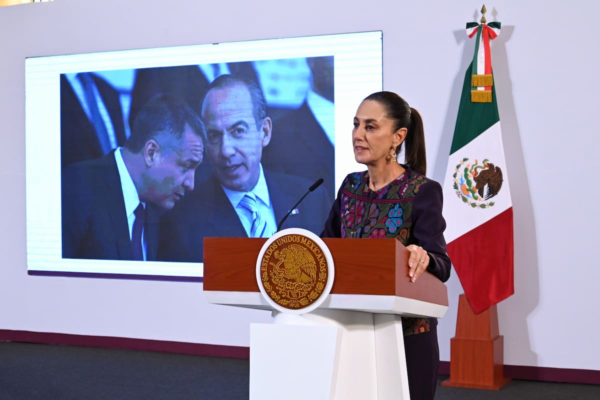Sheinbaum critica a Calderón por poner a un narcotraficante al frente de la seguridad y decir que no se dio cuenta