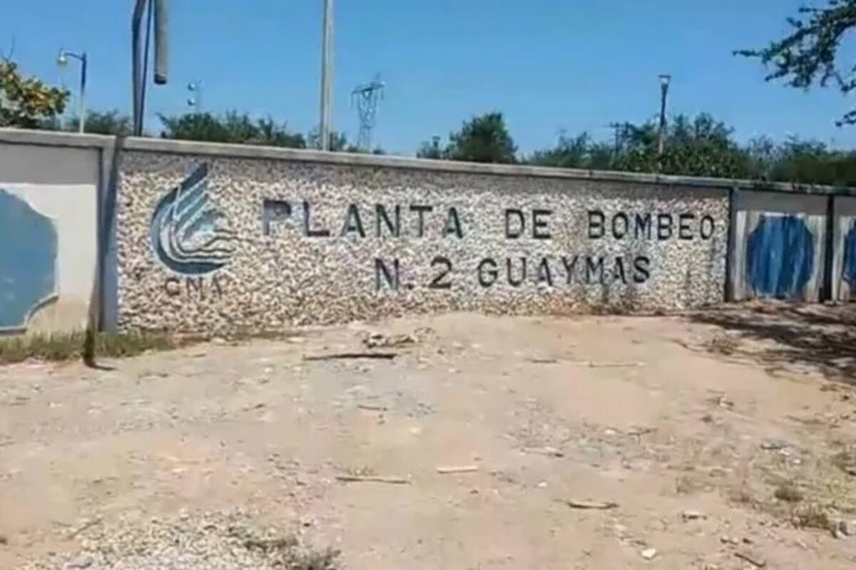 Toman Planta de Bombeo 2 Boca Abierta que distribuye agua a Guaymas y Empalme