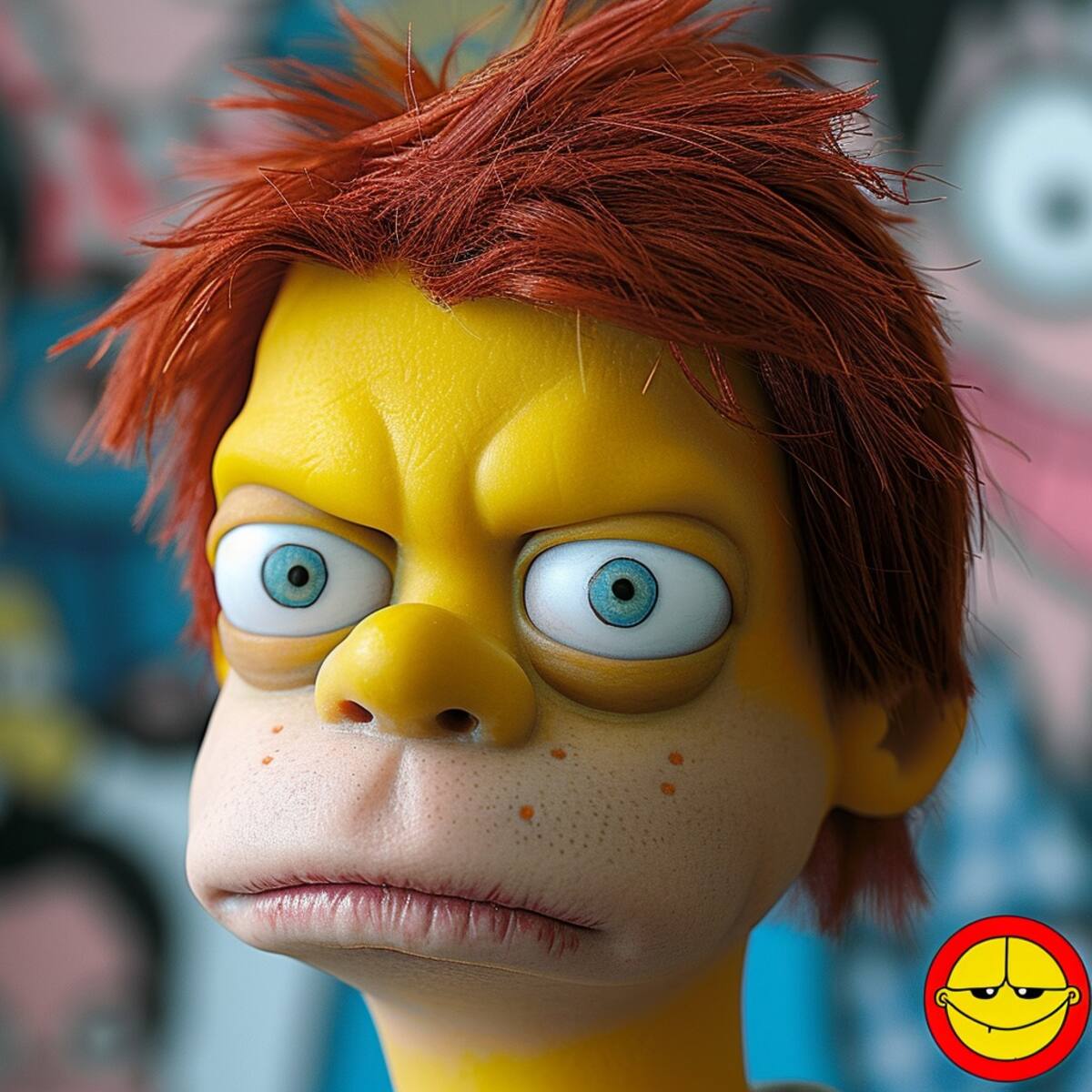 La recreación de Nelson por la inteligencia artificial: un vistazo a la oscura vida del personaje de Los Simpson.