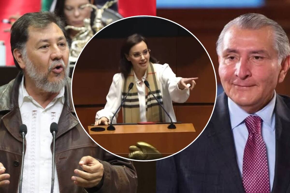 Lilly Téllez pide callarse a Noroña tras cuestionar a Adán Augusto sobre recursos en Senado
