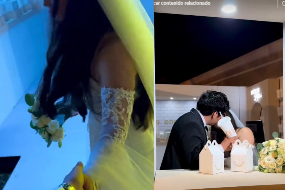Pareja pone un McDonald’s el día de su boda