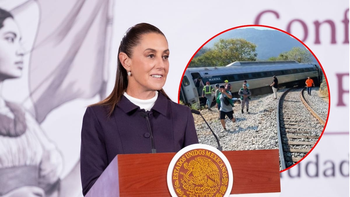 Sheinbaum afirma que maquinistas del Tren Interoceánico son experimentados tras accidente que dejó 14 muertos; FGR confirma exceso de velocidad