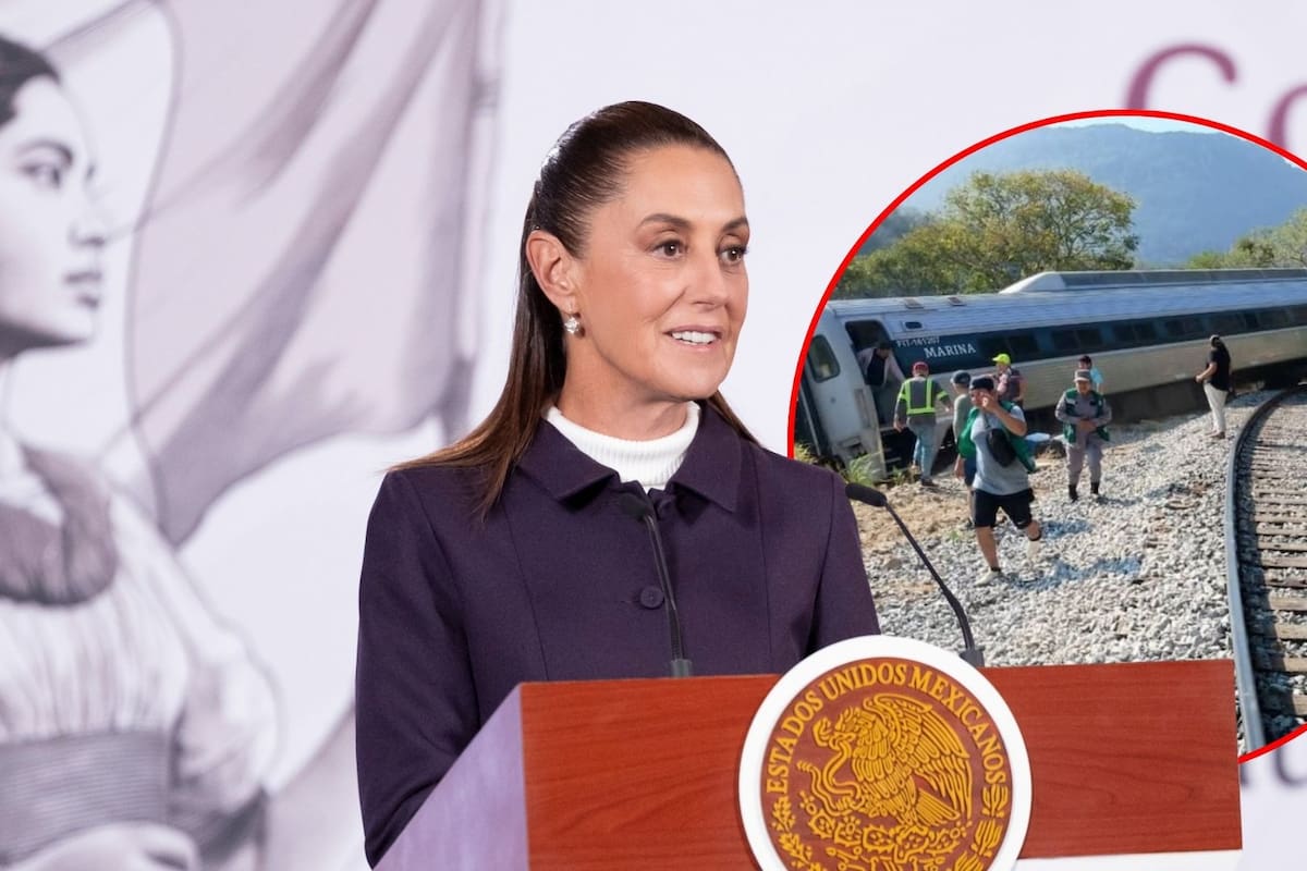 Sheinbaum afirma que maquinistas del Tren Interoceánico son experimentados tras accidente que dejó 14 muertos; FGR confirma exceso de velocidad