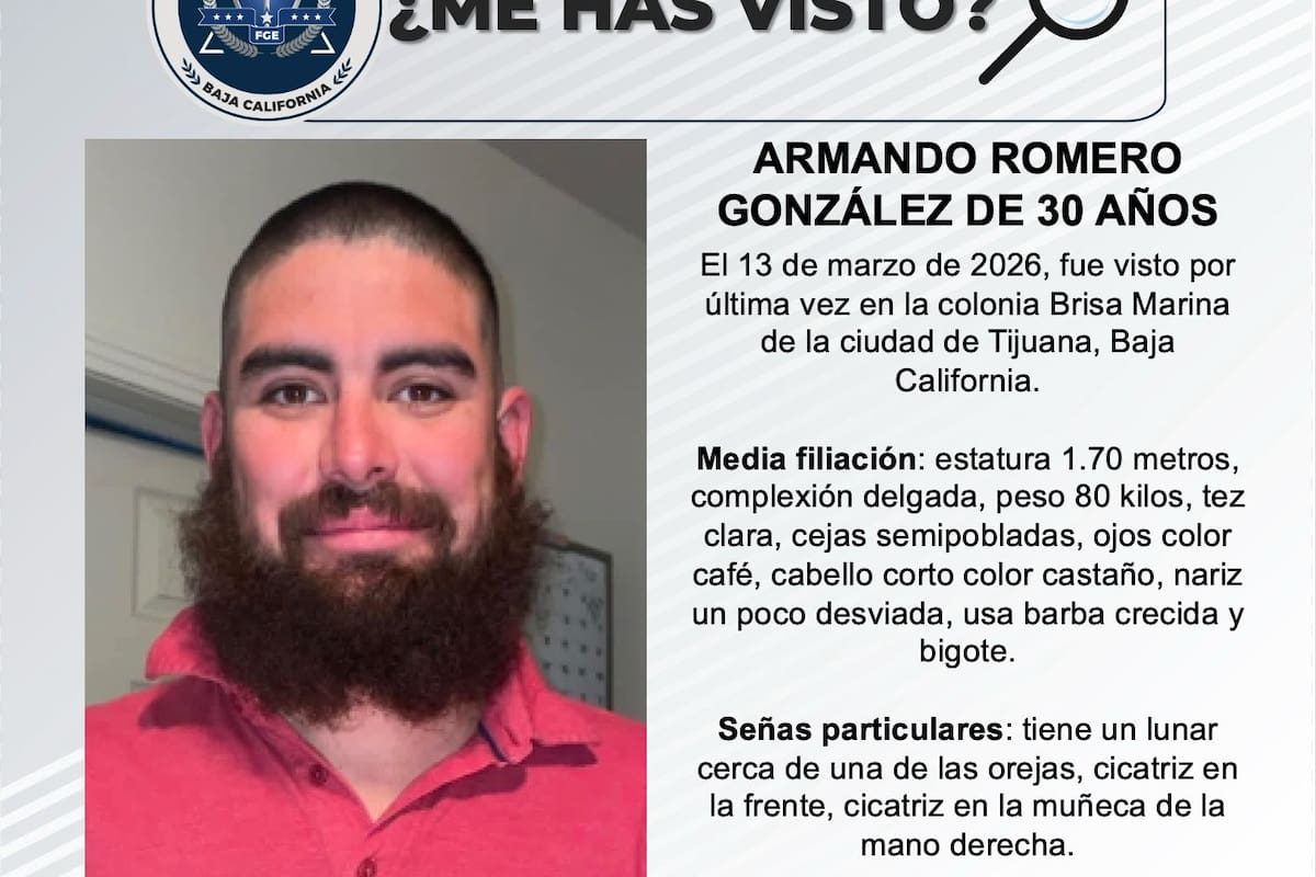 Se busca a Armando Romero González, de 30 años de edad