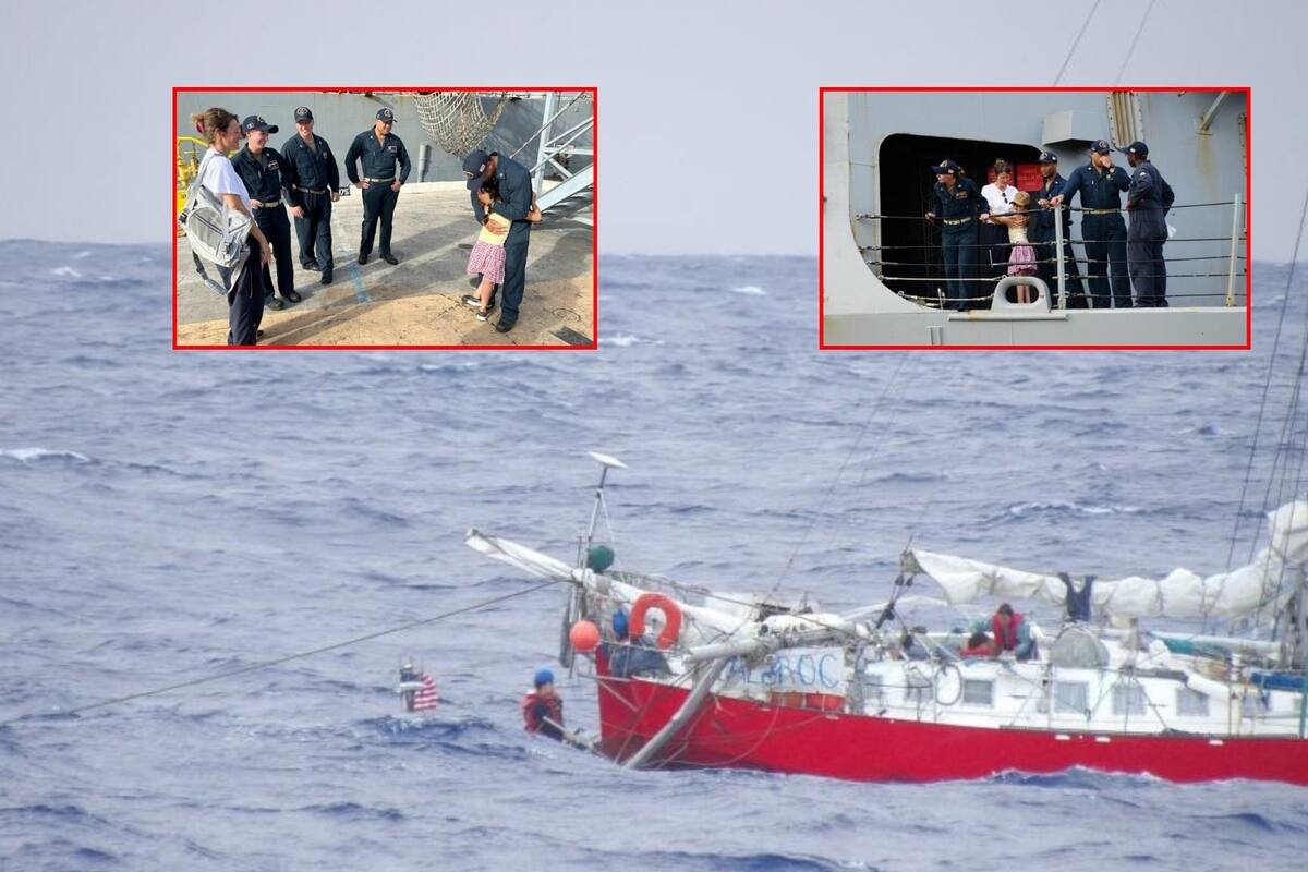 Guardia Costera rescata a una madre, su hijo y dos mascotas en velero varado previo a llegada de huracán Gilma