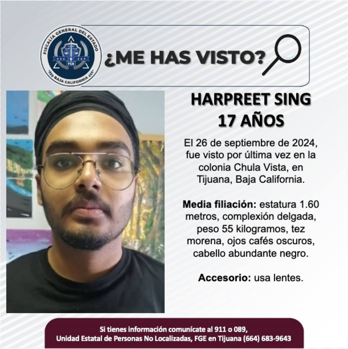 Harpreet Sing fue vista por última vez el 28 de septiembre del 2024.
