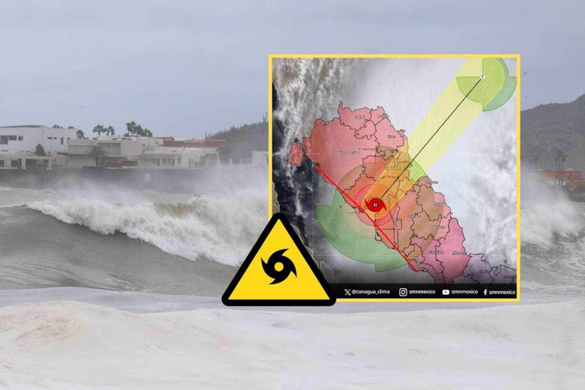 Huracán Polo toca tierra por segunda vez en Sonora: vuelve a ingresar por Guaymas como categoría 1 y mantiene alerta por lluvias, viento y oleaje elevado