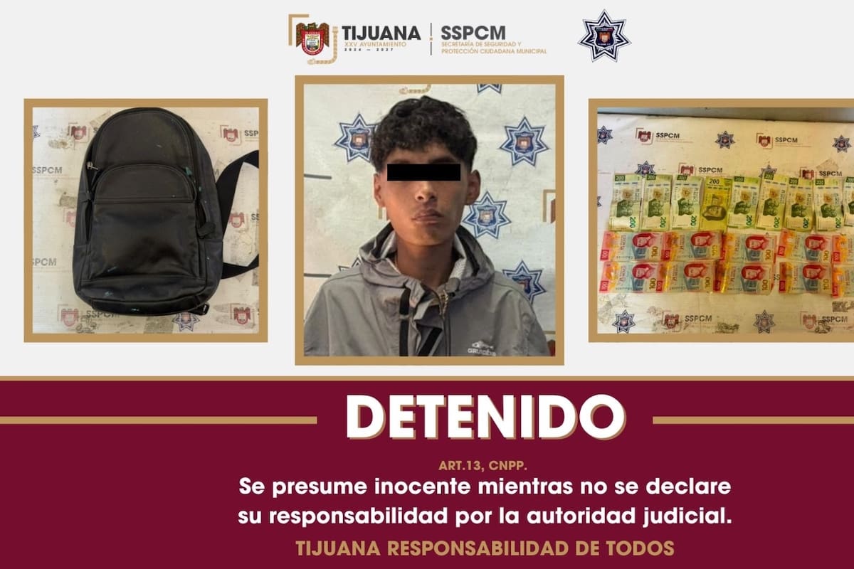 Detienen a presunto responsable de robo con violencia a tienda Oxxo en Zona Centro