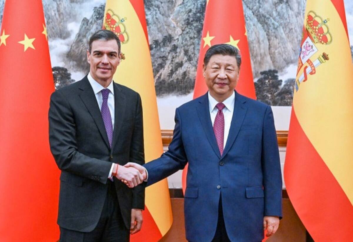 Reunión del Presidente Xi Jinping con el presidente del Gobierno de España Pedro Sánchez. Foto: Cortesía