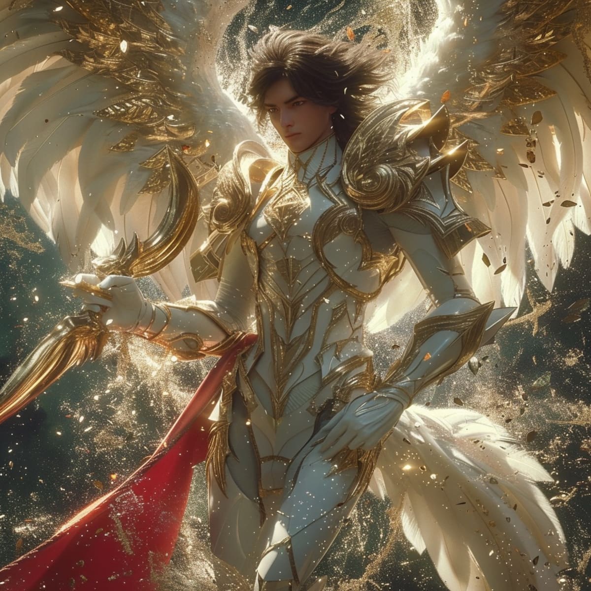 La inteligencia artificial fusiona la creatividad digital con el mundo del anime, presentando a Seiya de Pegaso de manera impactante.