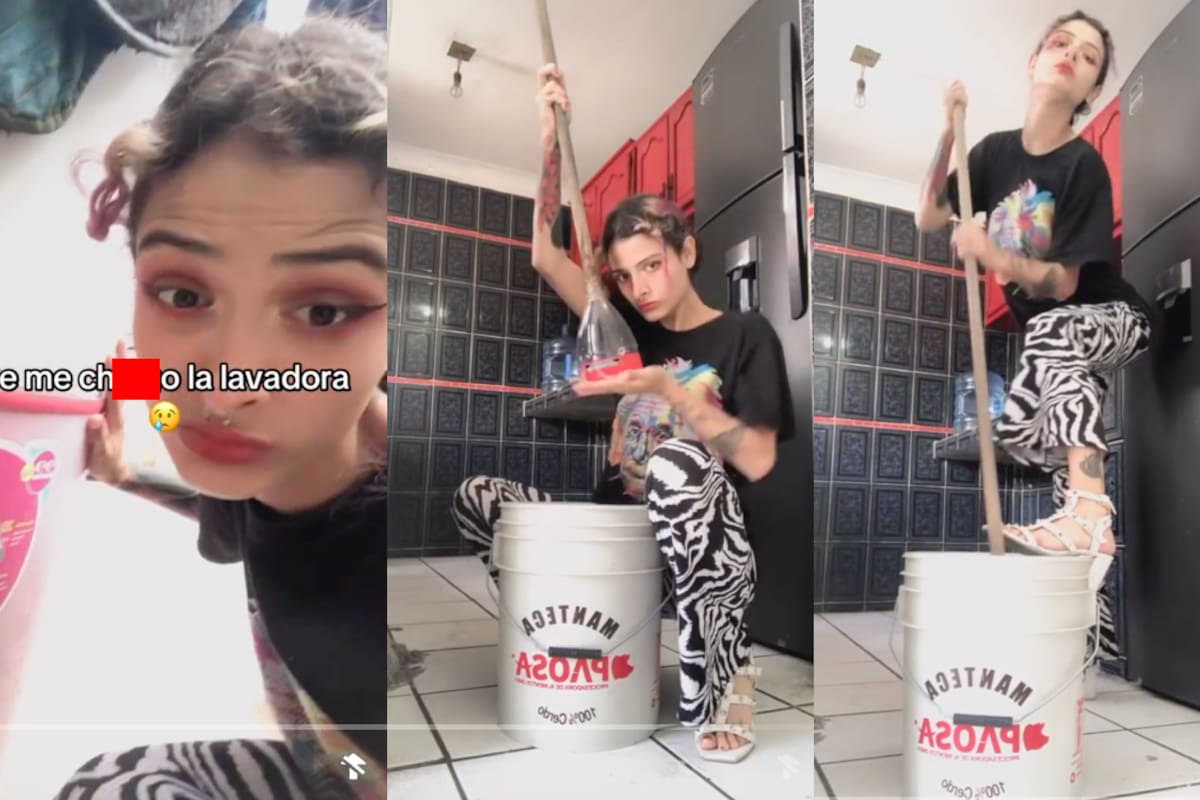 Joven sorprende en TikTok al mostrar cómo lava su ropa sin lavadora con un truco aprendido en un anexo