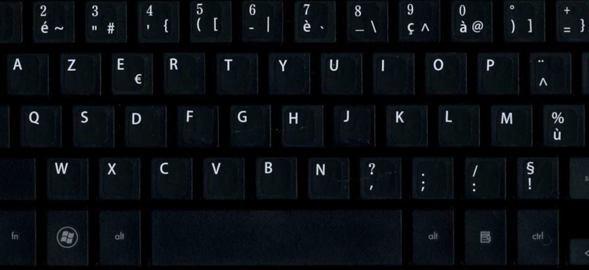 Teclado AZERTY.