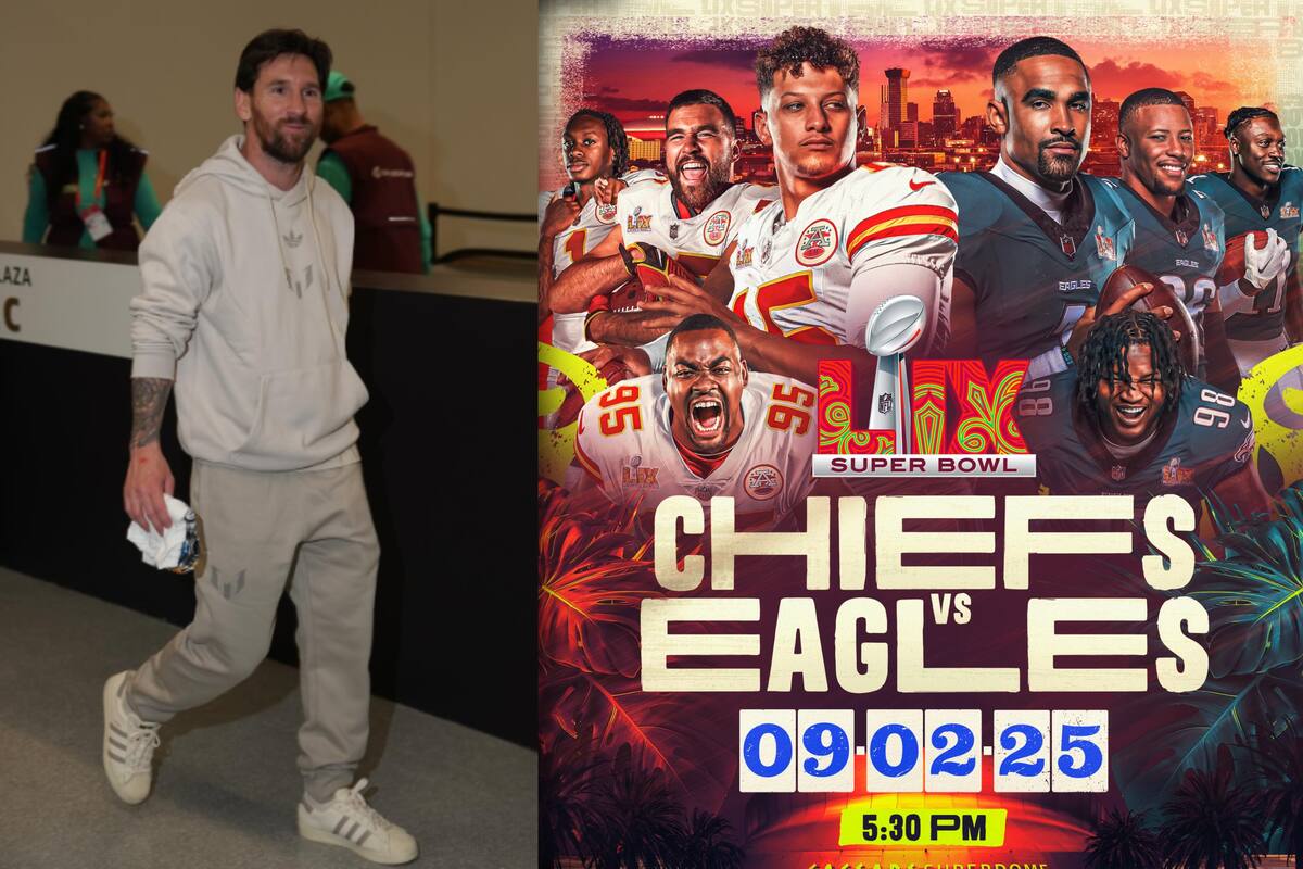 Messi llega a Nueva Orleans para ver el Super Bowl
