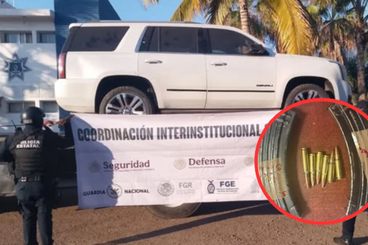Camioneta con blindaje artesanal y arsenal asegurada en, Culiacán: operativo interinstitucional revela cargadores y más de 80 cartuchos