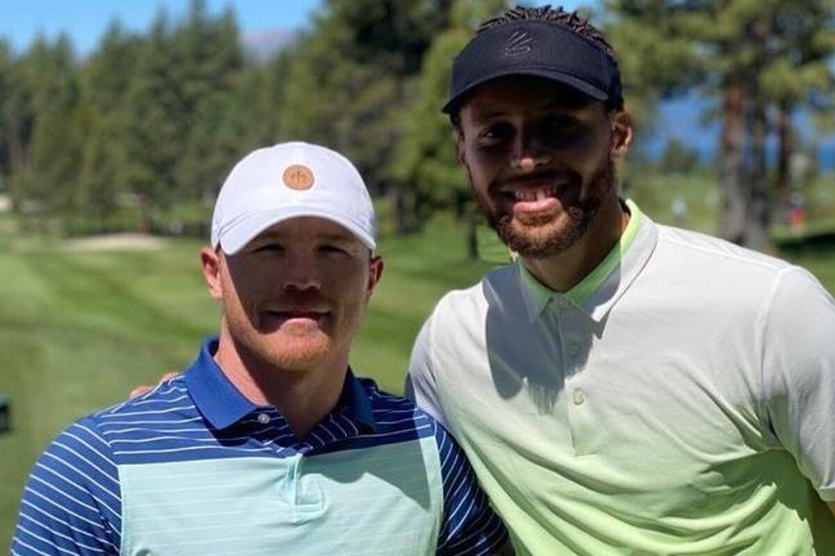 "Canelo" se avienta un round con Stephen Curry