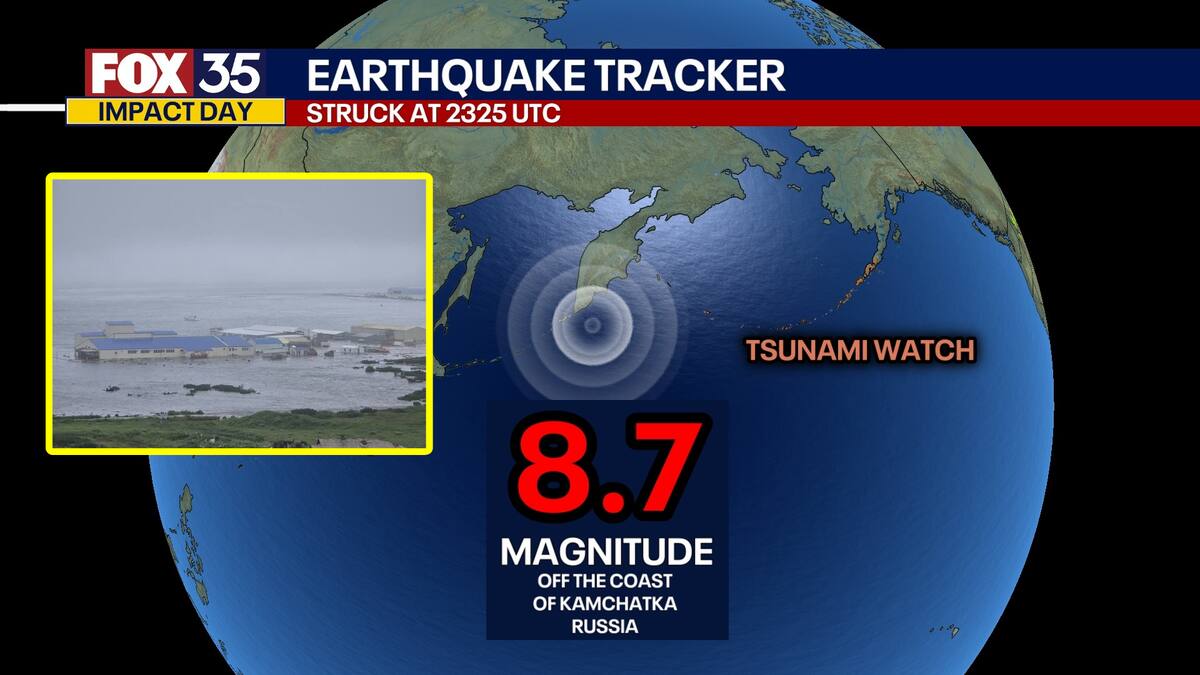 El terremoto de magnitud 8.0 cerca de la Península de Kamchatka, Rusia, desencadenó una advertencia de tsunami en Japón.