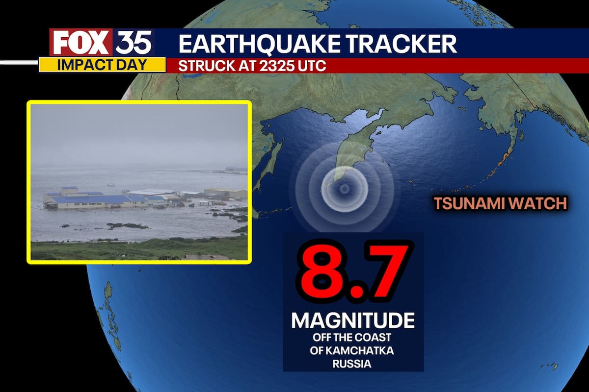 Terremoto potente en la península de Kamchatka y alerta de tsunami en Japón