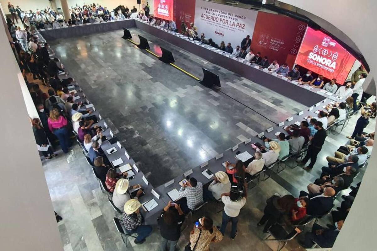 "Vamos a poner orden en Sonora", asegura Durazo al firmar el convenio de Mando Único Coordinado