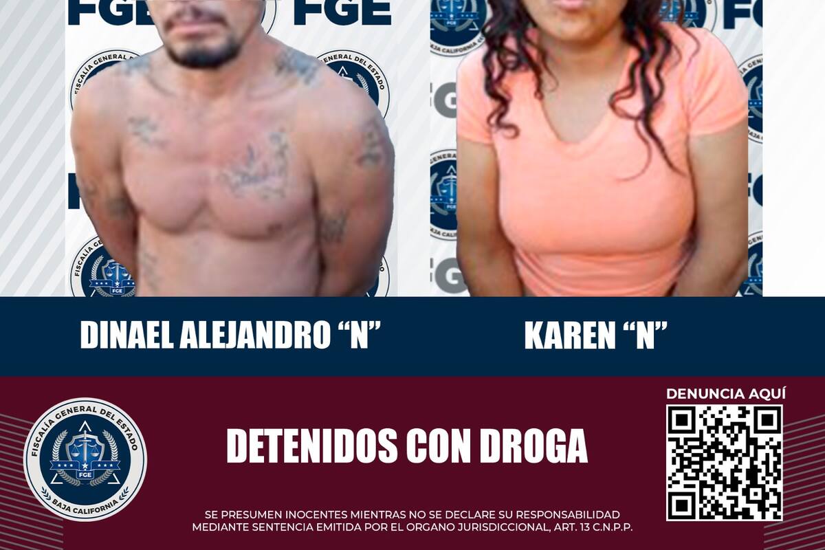 Pareja es detenida por venta de drogas