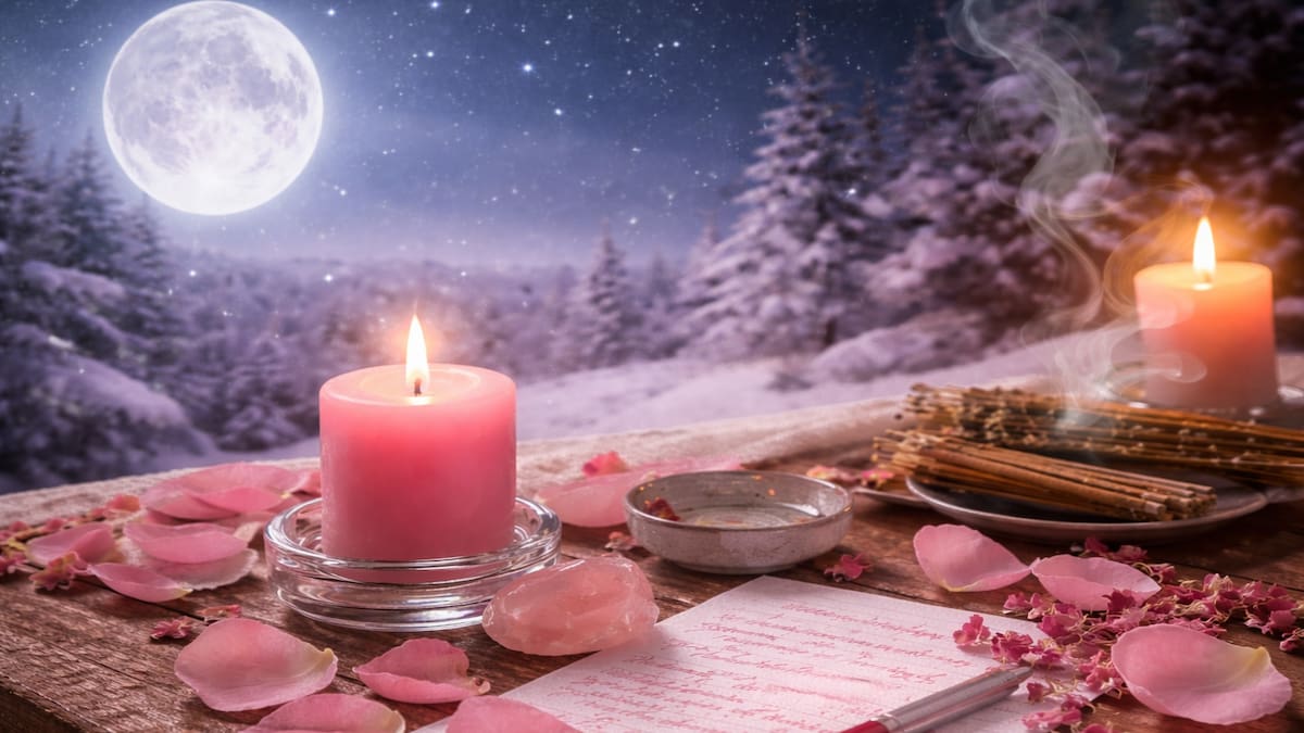 Luna de Nieve 2026: cuándo es, qué significa y el ritual más popular para atraer amor y abrir el corazón