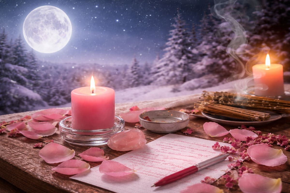 Luna de Nieve 2026: cuándo es, qué significa y el ritual más popular para atraer amor y abrir el corazón