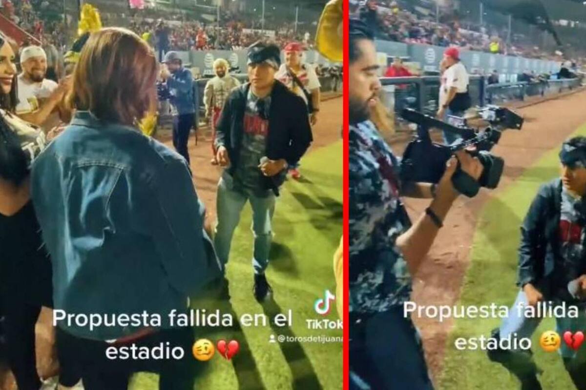 Hombre pide matrimonio en estadio de Toros de Tijuana, pero la respuesta no fue la esperada (VIDEO VIRAL)