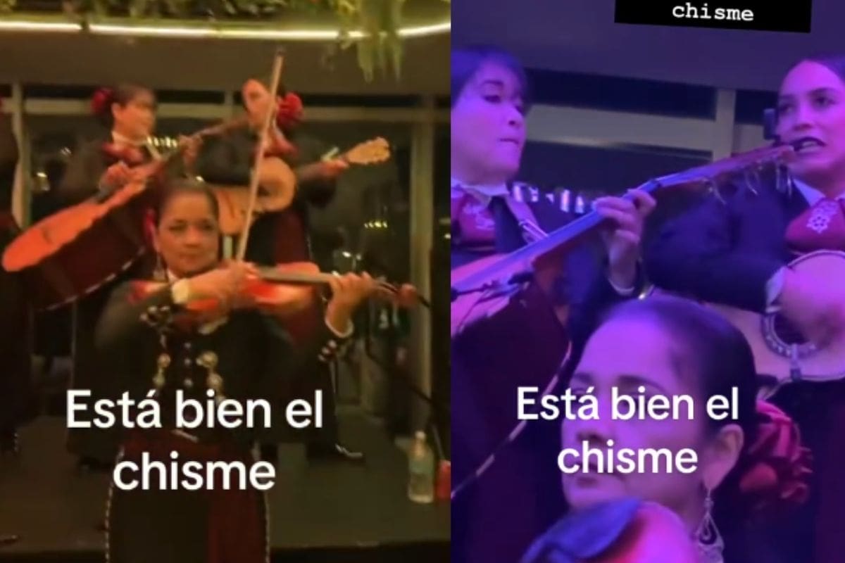 Mariachis son descubiertas en pleno ‘chisme’ durante concierto