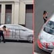 Mujer expone infidelidad con grafiti en el auto de su novio, pero protege la pintura con plástico para no dañarlo (VIDEO)