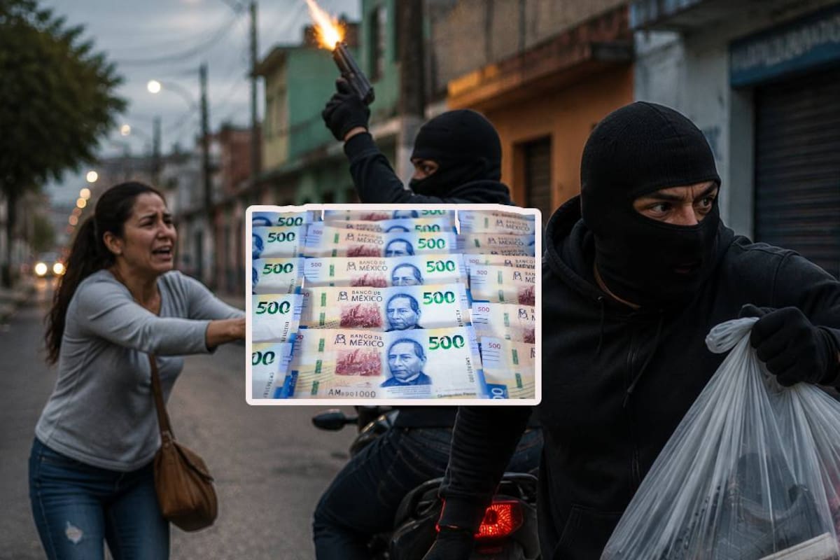 Ladrones buscaban robar 15 mil pesos en Puebla a una mujer, pero terminaron llevándose la bolsa equivocada que solo contenía zapatos y objetos personales