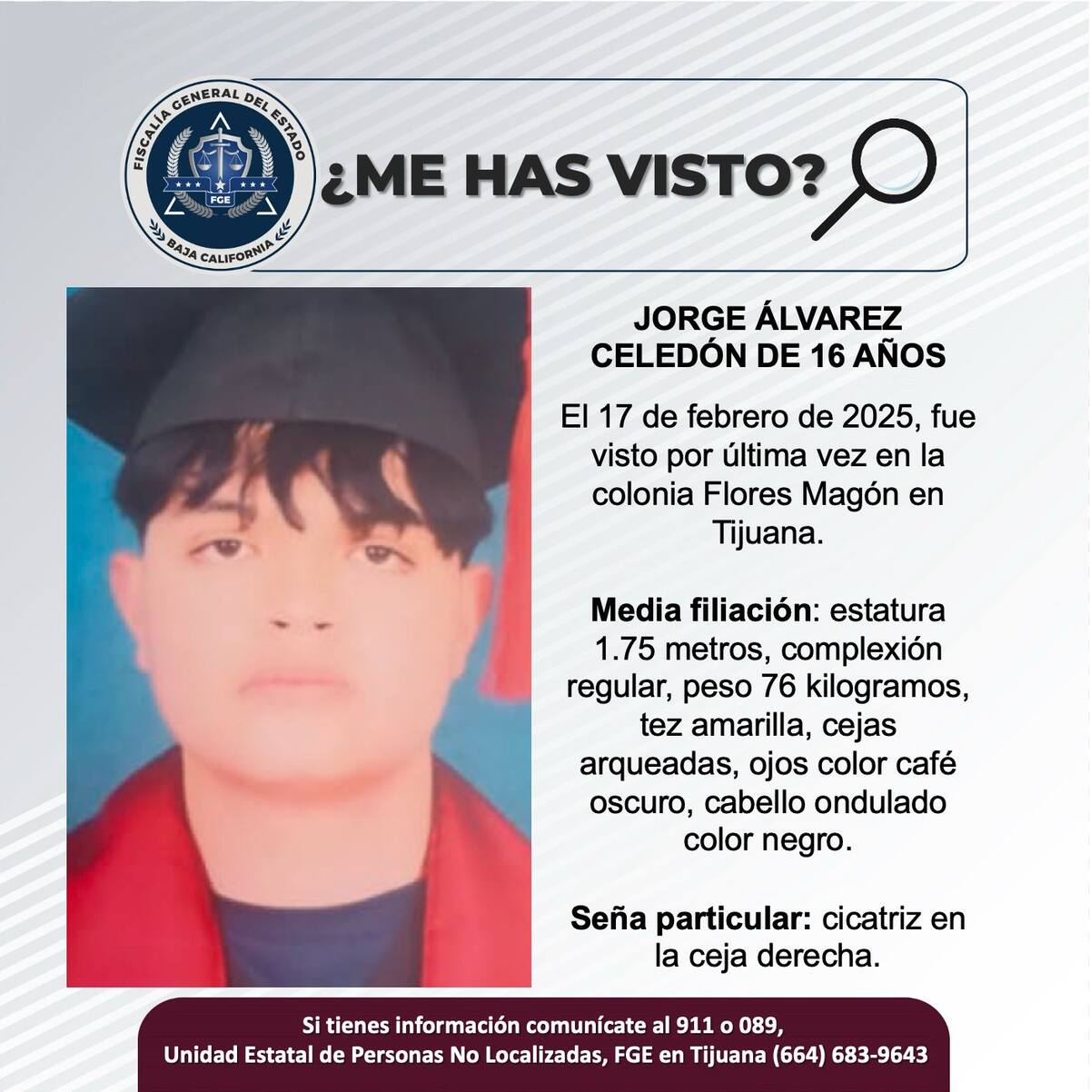 Jorge Álvarez Celedón fue visto por última vez el 17 de febrero del 2025.