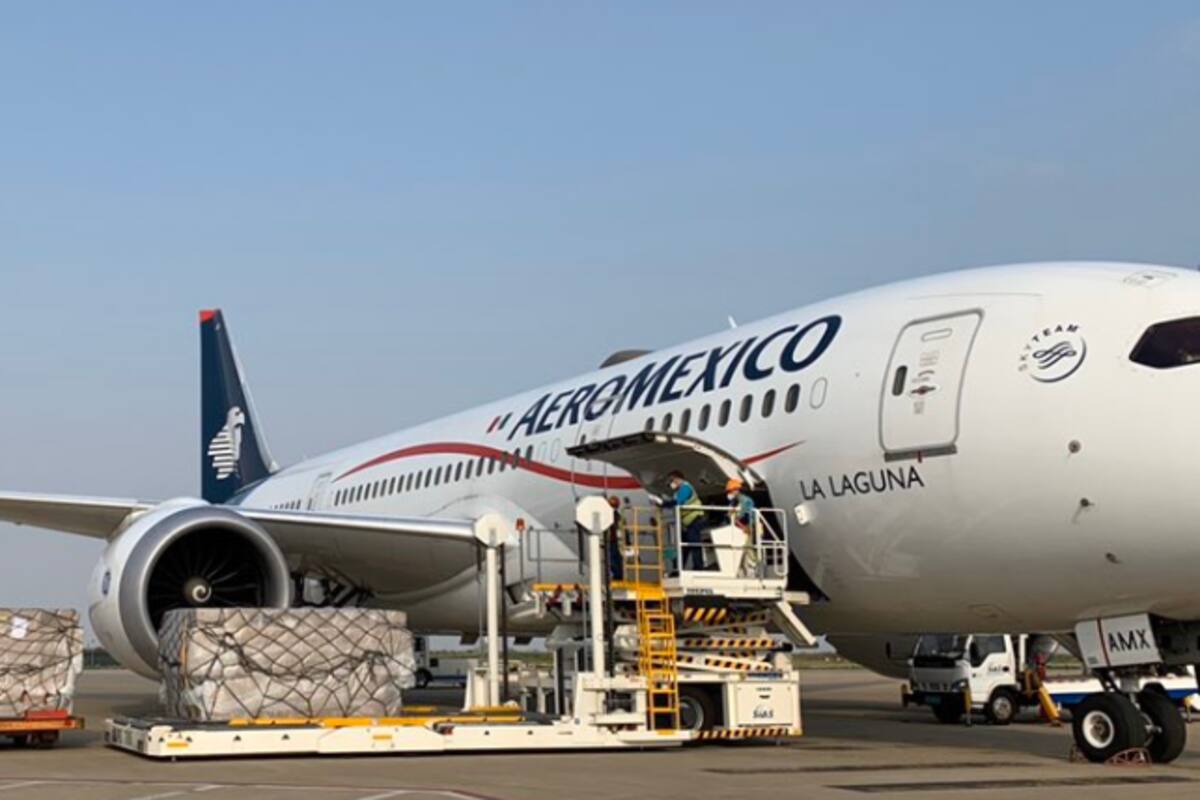 Despega de China sexto vuelo con insumos para coronavirus en México