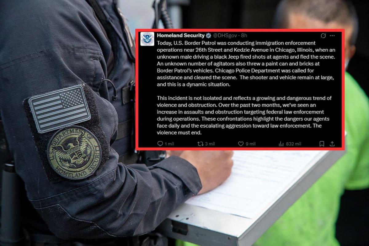 Conductor dispara contra agentes fronterizos en Little Village, Chicago, durante operativo de inmigración; ciudadanos también lanzaron latas de pintura y ladrillos a vehículos oficiales