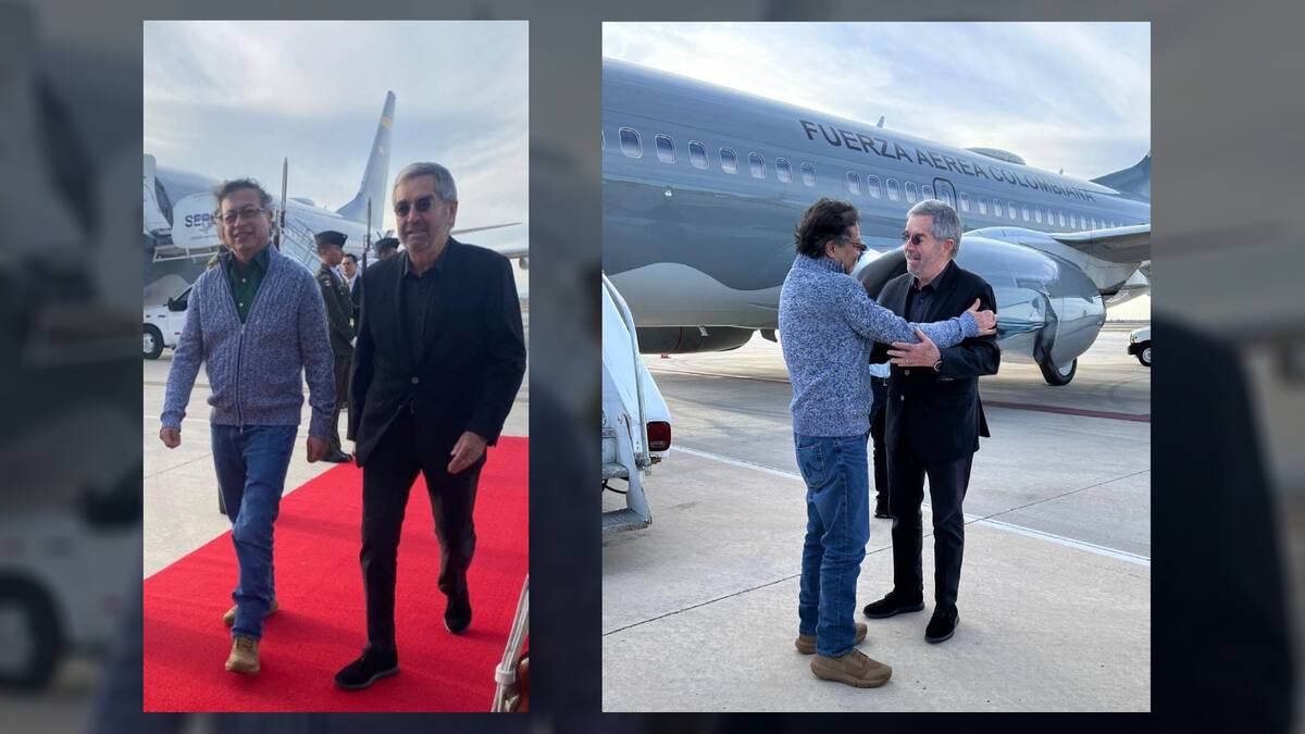 Gustavo Petro fue recibido en el AIFA por De la Fuente