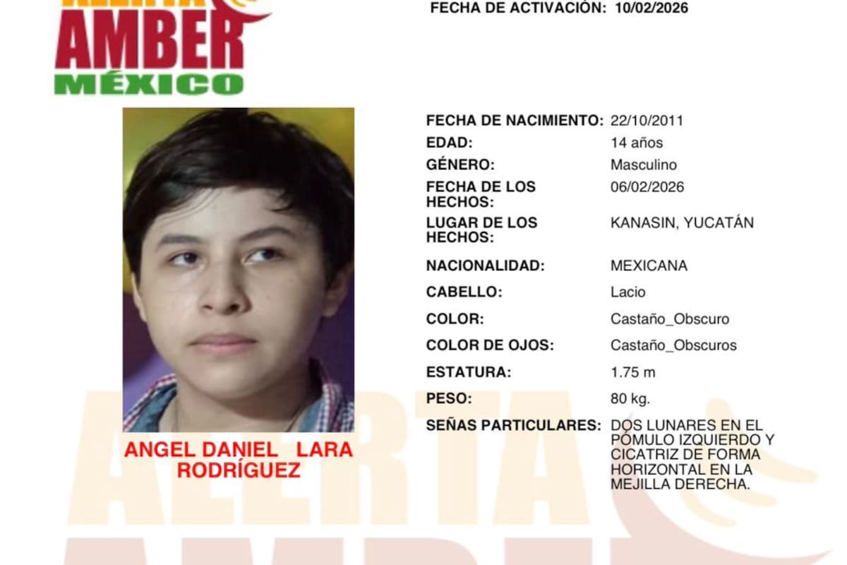 Activan Alerta Amber por Ángel Daniel Lara Rodríguez de 14 años