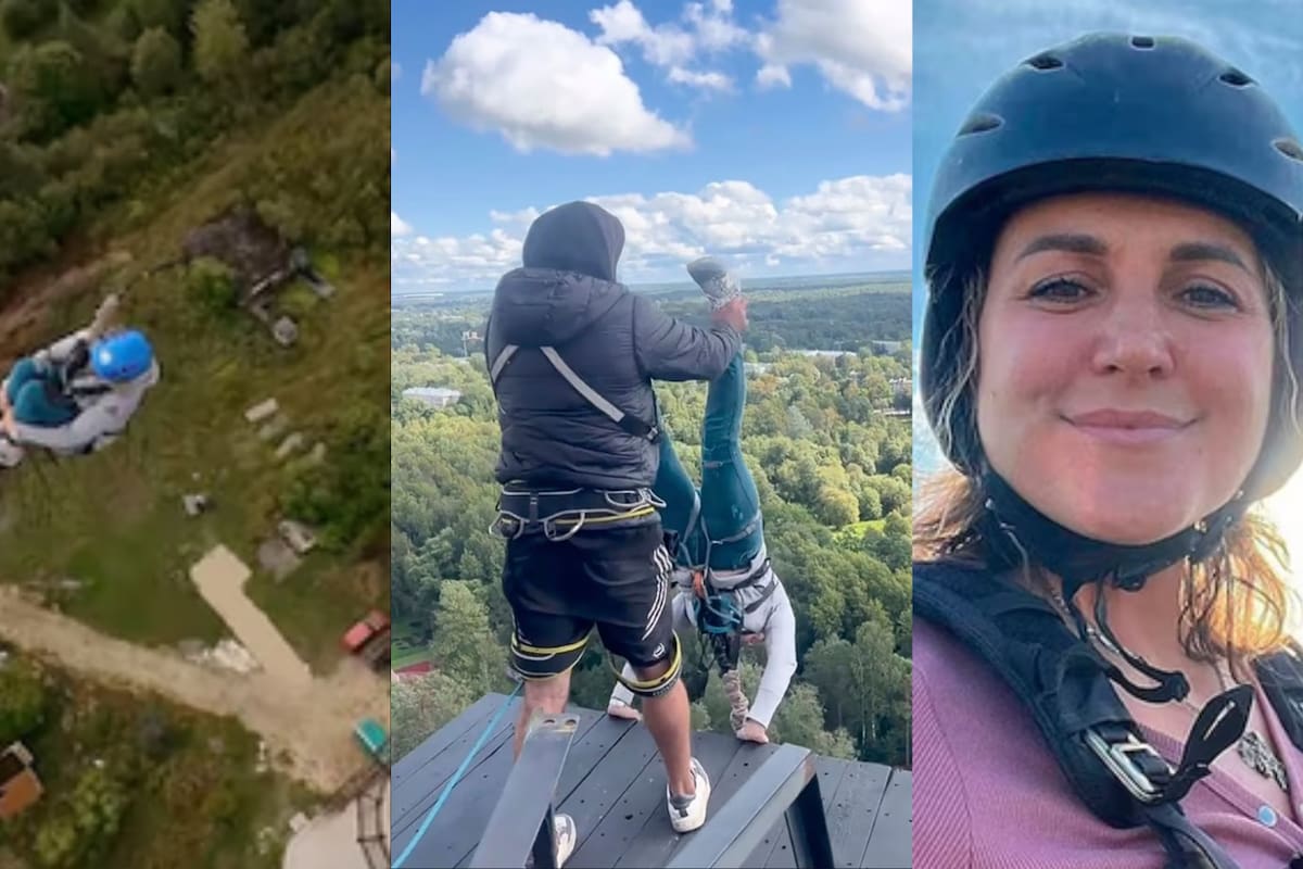 Por intentar tomar una selfie, atleta rusa cayó desde 90 metros de altura frente a su hijo