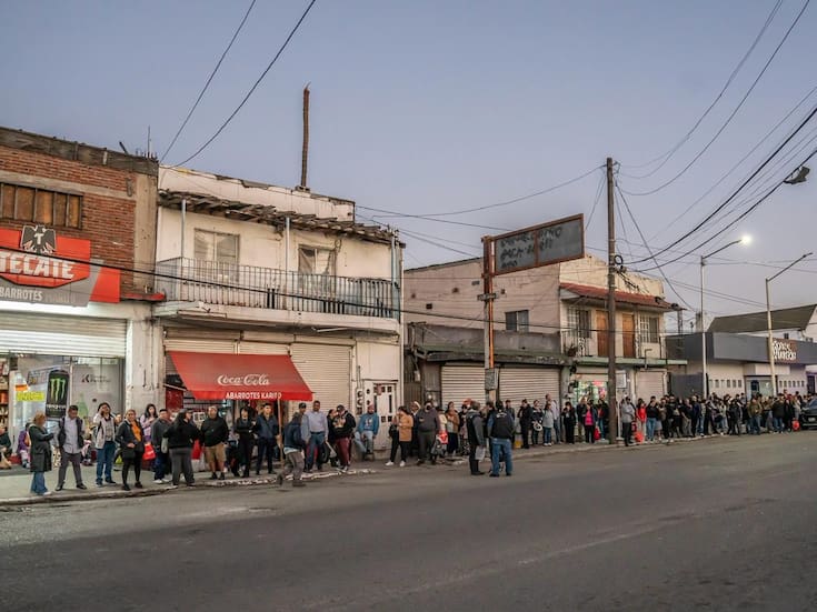 Tarde de tráfico en la frontera de Tijuana