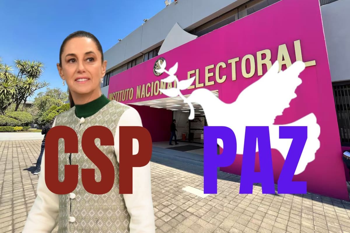 Tras queja de Sheinbaum ante el INE por el uso de las siglas “CSP”, la organización Construyendo Sociedades de Paz cambió su nombre a “Partido PAZ” y aseguró que siempre actuó legalmente
