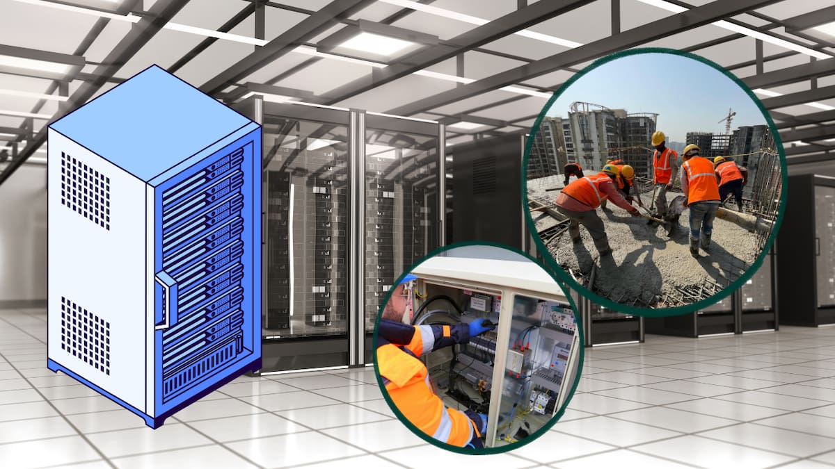 Los salarios de electricistas subieron 42% en Estados Unidos tras la disputa entre Google, Meta y BlackRock por construir centros de datos de IA, dejando sin mano de obra a la construcción residencial y civil