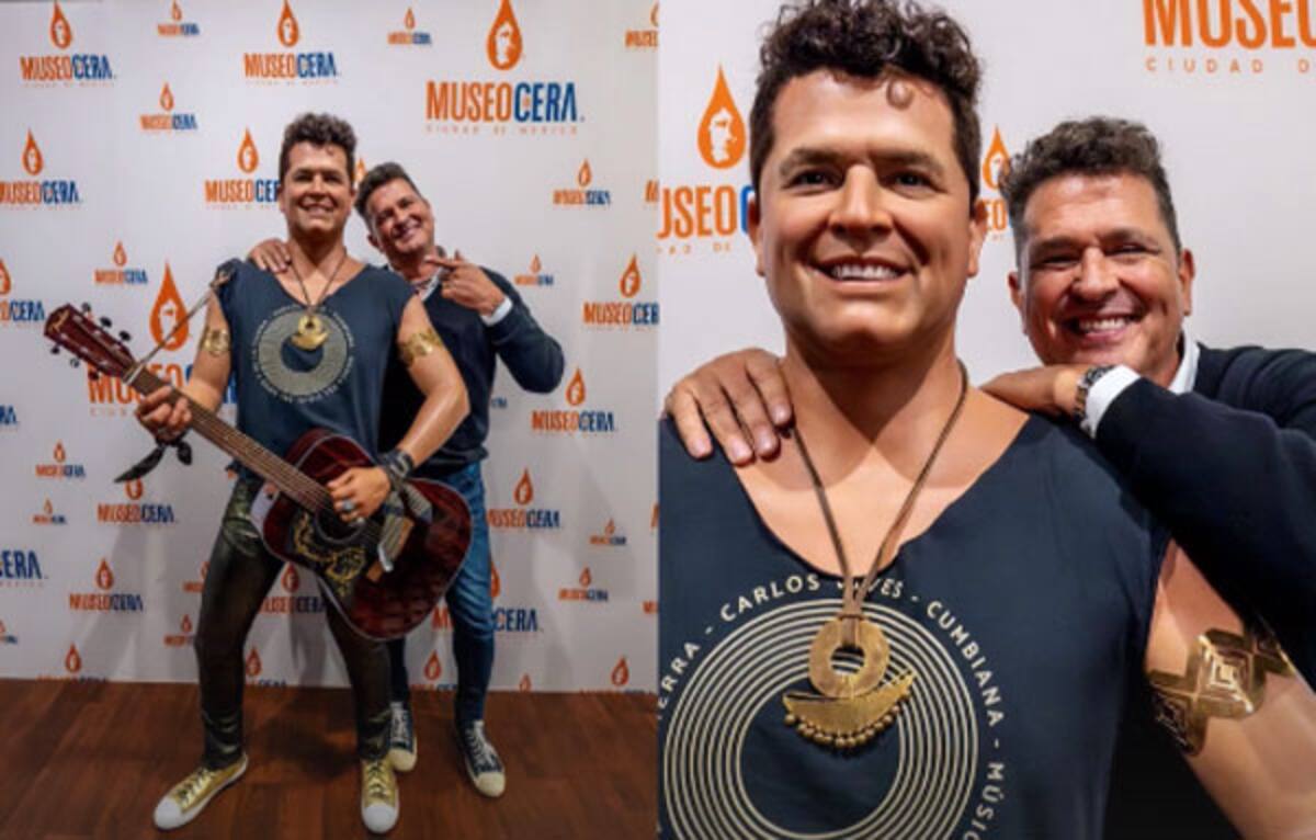 Carlos Vives develó su estatua de cera en un museo de la Ciudad de México.