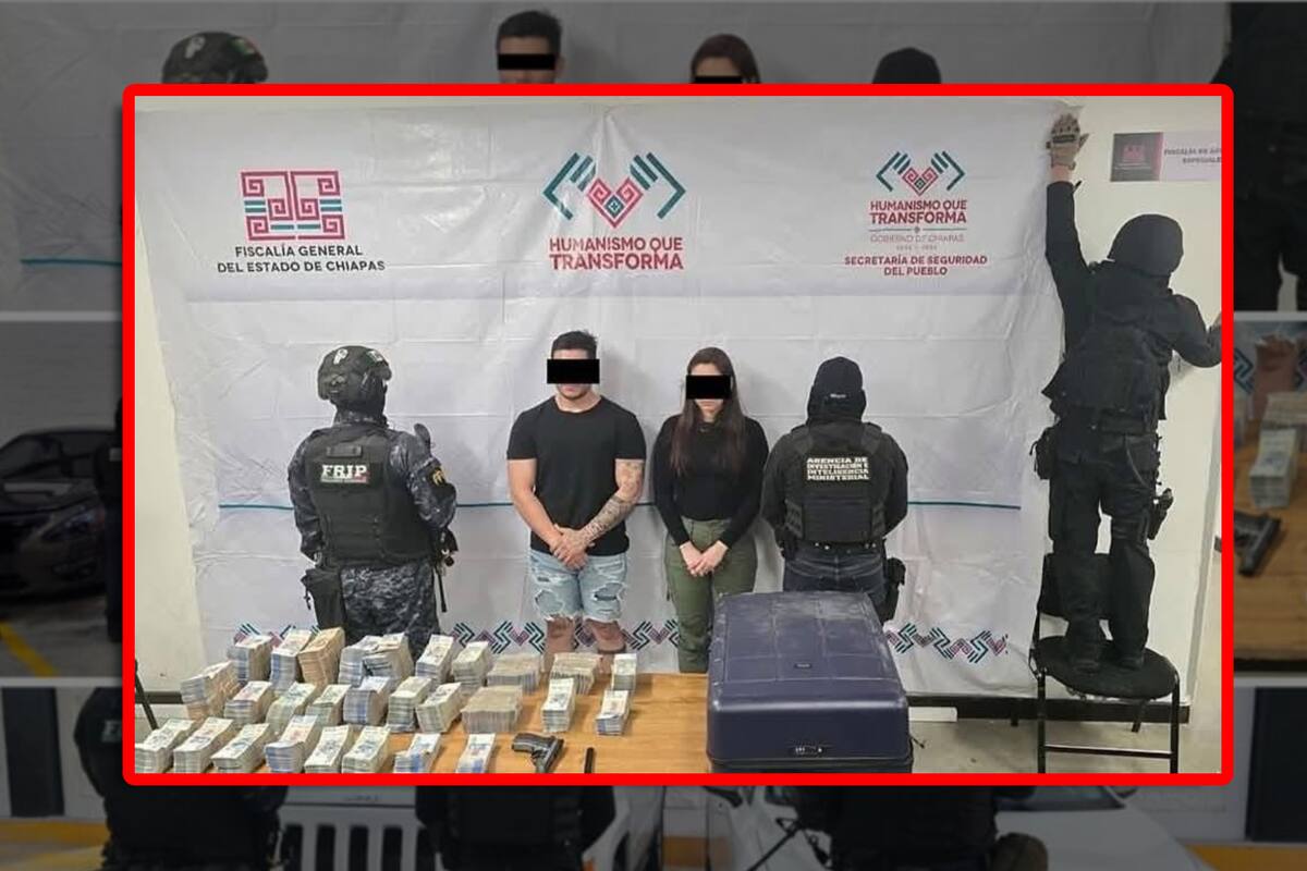 Detienen a mujer y su pareja por robar más de 11 millones de pesos de la casa de la mamá de su expareja, un pastor religioso, en Tuxtla Gutierrez