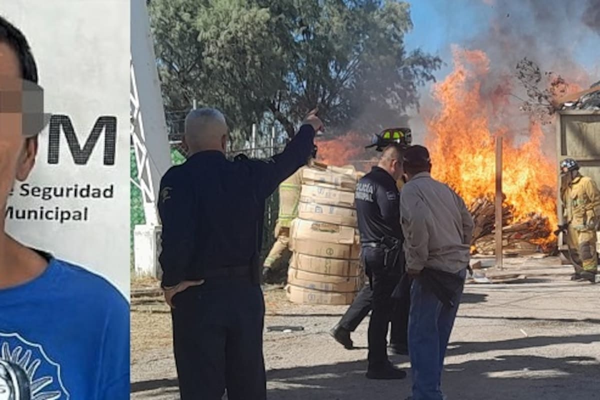 Lo acusan de incendiar pacas de cartón en La Cachanilla