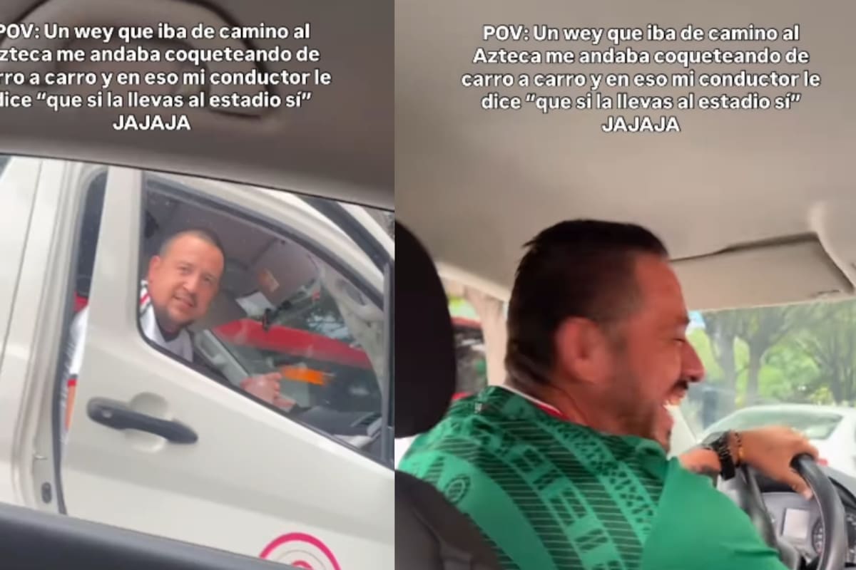 “Dice que si la llevas al estadio sí”: Hombre coquetea con una joven desde su automóvil y el chofer del Uber le responde por ella