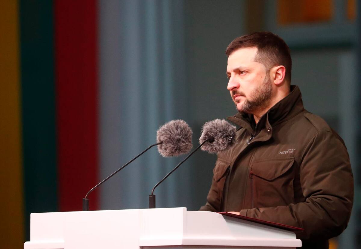 El presidente de Ucrania, Volodímir Zelenski, en una imagen del 10 de enero de 2024. EFE/EPA/TOMS KALNINS