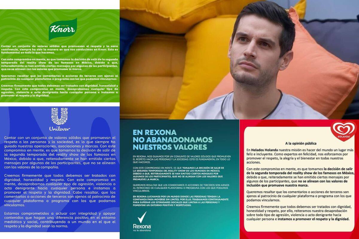 Estas son las marcas que retiran patrocinio de "La Casa de los Famosos México" tras polémica de Adrián Marcelo