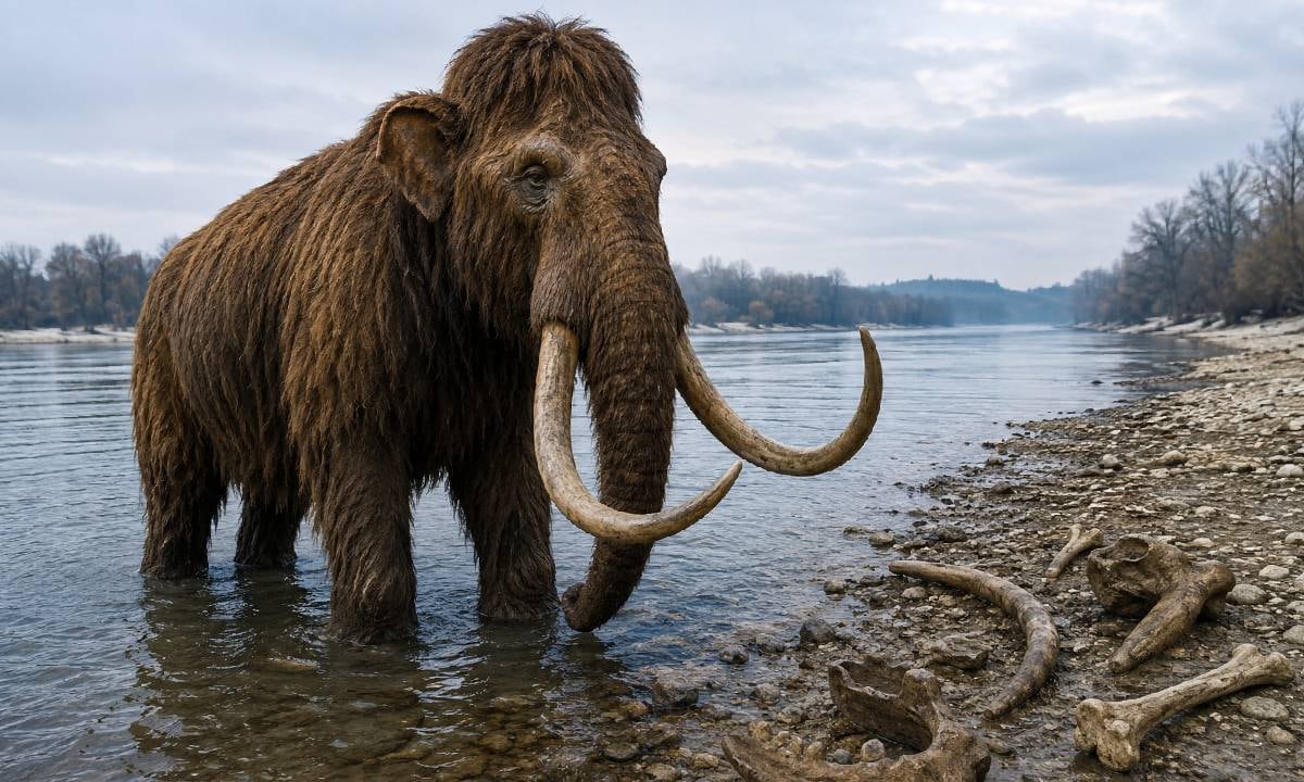 El río Danubio sigue revelando misterios ocultos a medida que bajan sus niveles de agua: Esta vez encontraron huesos de mamut