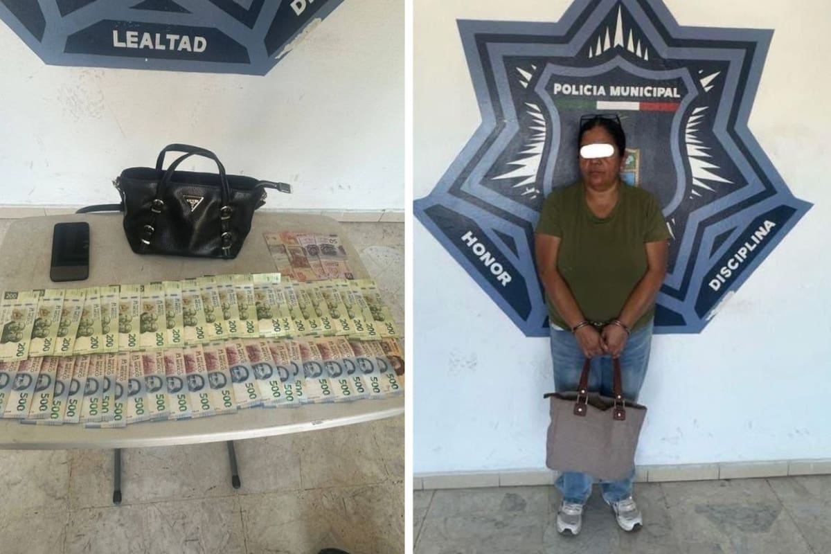 Capturan a mujer que había robado bolso con dinero y pertenencias en Mercajeme