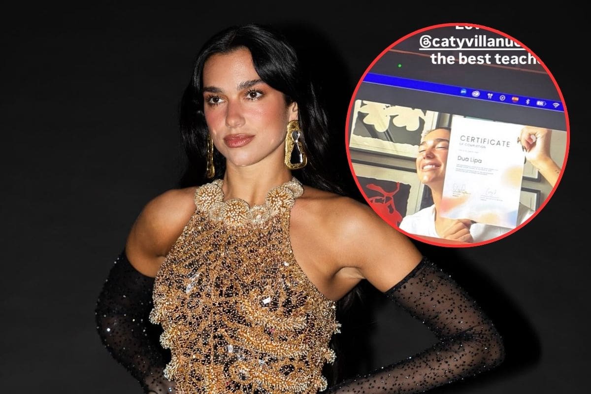Dua Lipa aprueba examen de español y emociona a sus fans latinos al presumir su certificado