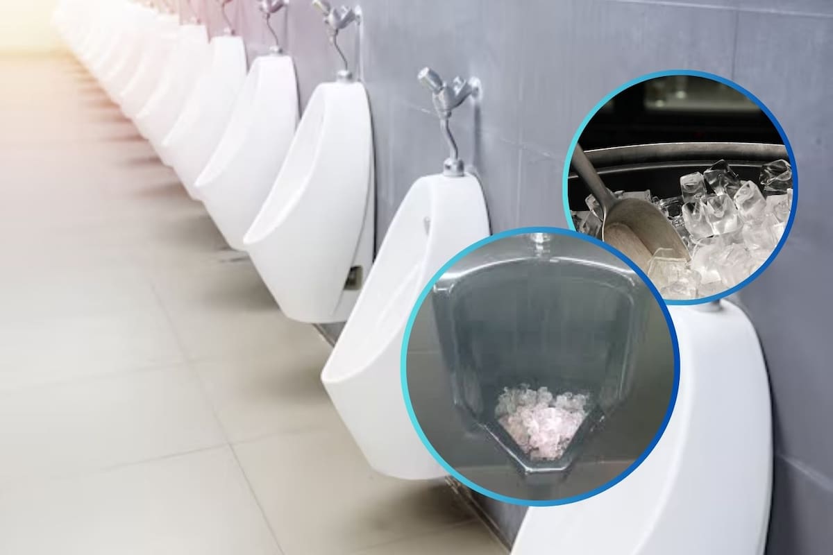 ¿Por qué se pone hielo en los mingitorios?