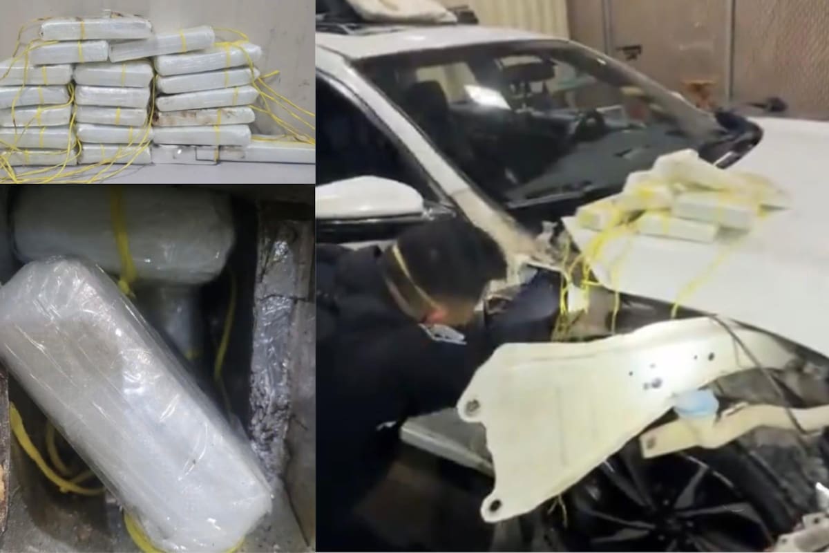 Incautan más de 10 Kg de polvo de fentanilo escondido dentro de un carro en garita de Nogales