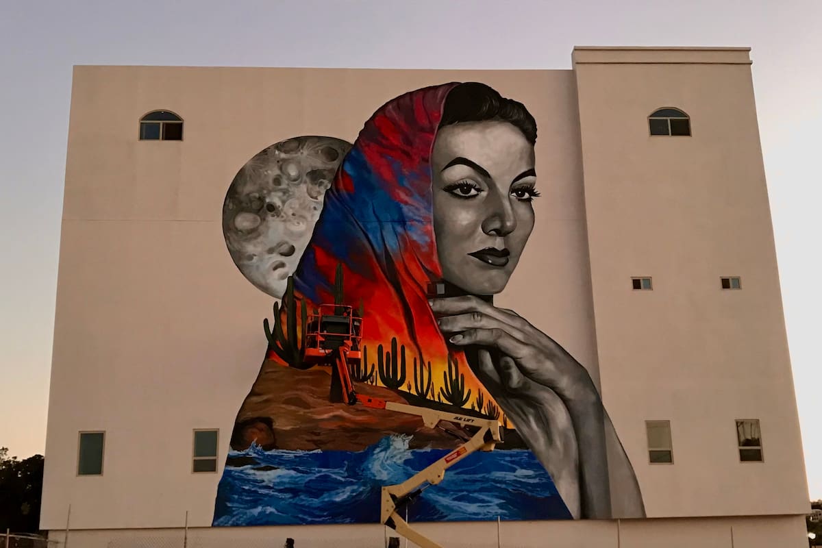 Alzan mural de María Félix en San Carlos